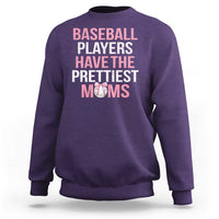 Funny Baseball Sweatshirt Baseball Players Have The Prettiest Moms Vintage Ribbon Ball - Wonder Print Shop