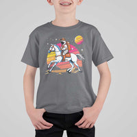 Astronaut Cowboy T Shirt For Kid Spaceman Planets Space Galaxy Western Style - Wonder Print Shop