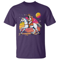Astronaut Cowboy T Shirt Spaceman Planets Space Galaxy Western Style - Wonder Print Shop