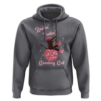 Funny Rootin Tootin Cowboy Cat Hoodie Western Hat Cute Black Kitten Cowgirls - Wonder Print Shop