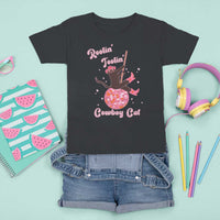Funny Rootin Tootin Cowboy Cat T Shirt For Kid Western Hat Cute Black Kitten Cowgirls - Wonder Print Shop