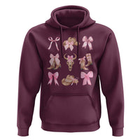 Cowgirl Coquette Hoodie Pink Bow Cowboy Hat Boots Western Country - Wonder Print Shop