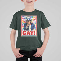 Funny LGBT T Shirt For Kid Gay Uncle Sam Ally Pride Month - Wonder Print Shop