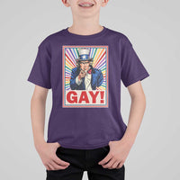 Funny LGBT T Shirt For Kid Gay Uncle Sam Ally Pride Month - Wonder Print Shop