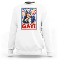 Funny LGBT Sweatshirt Gay Uncle Sam Ally Pride Month - Wonder Print Shop