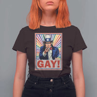 Funny LGBT T Shirt For Women Gay Uncle Sam Ally Pride Month - Wonder Print Shop