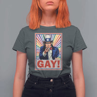 Funny LGBT T Shirt For Women Gay Uncle Sam Ally Pride Month - Wonder Print Shop