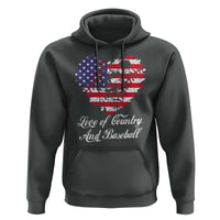 Baseball Hoodie Love Of Country And Base Ball Vintage Heart USA Flag - Wonder Print Shop