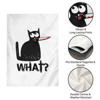 Funny Black Cat Garden Flag What Kitten Murderous - Wonder Print Shop