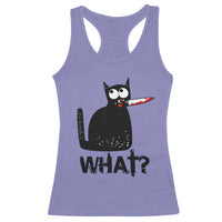 Funny Black Cat Racerback Tank Top What Kitten Murderous - Wonder Print Shop