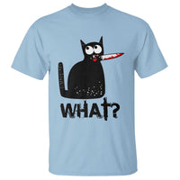 Funny Black Cat T Shirt What Kitten Murderous - Wonder Print Shop