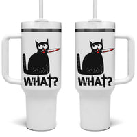 Funny Black Cat Tumbler With Handle What Kitten Murderous - Wonder Print Shop