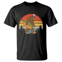 Funny Bigfoot T Shirt Carrying Hot Dog 4th Of July - Wonder Print Shop