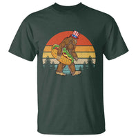 Funny Bigfoot T Shirt Carrying Hot Dog 4th Of July - Wonder Print Shop