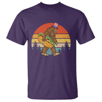 Funny Bigfoot T Shirt Carrying Hot Dog 4th Of July - Wonder Print Shop