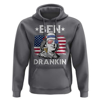 Funny 4th Of July Drinking Hoodie Ben Drankin Beer Mug American Flag - Wonder Print Shop