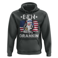 Funny 4th Of July Drinking Hoodie Ben Drankin Beer Mug American Flag - Wonder Print Shop