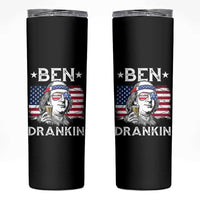 Funny 4th Of July Drinking Skinny Tumbler Ben Drankin Beer Mug American Flag - Wonder Print Shop