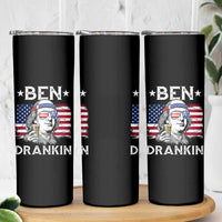 Funny 4th Of July Drinking Skinny Tumbler Ben Drankin Beer Mug American Flag - Wonder Print Shop