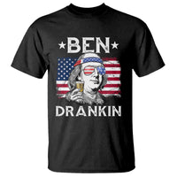 Funny 4th Of July Drinking T Shirt Ben Drankin Beer Mug American Flag - Wonder Print Shop