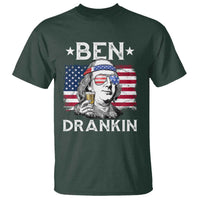 Funny 4th Of July Drinking T Shirt Ben Drankin Beer Mug American Flag - Wonder Print Shop