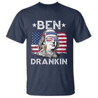 Funny 4th Of July Drinking T Shirt Ben Drankin Beer Mug American Flag - Wonder Print Shop