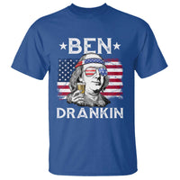Funny 4th Of July Drinking T Shirt Ben Drankin Beer Mug American Flag - Wonder Print Shop