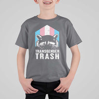 Transgender Trash Raccoon T Shirt For Kid LGBT Vintage Rainbow Flag Pride Month - Wonder Print Shop