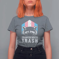 Transgender Trash Raccoon T Shirt For Women LGBT Vintage Rainbow Flag Pride Month - Wonder Print Shop