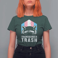 Transgender Trash Raccoon T Shirt For Women LGBT Vintage Rainbow Flag Pride Month - Wonder Print Shop