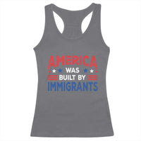 Funny America Was Built By Immigrants Racerback Tank Top Stars Stripes - Wonder Print Shop