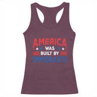 Funny America Was Built By Immigrants Racerback Tank Top Stars Stripes - Wonder Print Shop