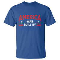 Funny America Was Built By Immigrants T Shirt Stars Stripes - Wonder Print Shop