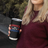 Funny America Was Built By Immigrants Tumbler Cup Stars Stripes - Wonder Print Shop