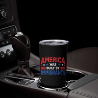 Funny America Was Built By Immigrants Tumbler Cup Stars Stripes - Wonder Print Shop