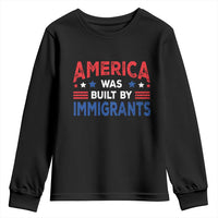 Funny America Was Built By Immigrants Youth Sweatshirt Stars Stripes - Wonder Print Shop