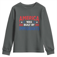 Funny America Was Built By Immigrants Youth Sweatshirt Stars Stripes - Wonder Print Shop