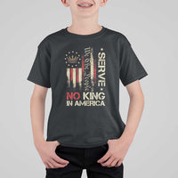 Funny We The People Serve No King In American T Shirt For Kid Vintage Betsy Ross Flag - Wonder Print Shop