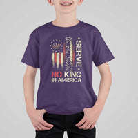 Funny We The People Serve No King In American T Shirt For Kid Vintage Betsy Ross Flag - Wonder Print Shop