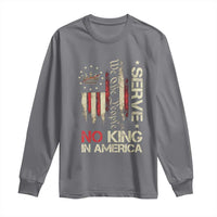 Funny We The People Serve No King In American Long Sleeve Shirt Vintage Betsy Ross Flag - Wonder Print Shop