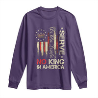Funny We The People Serve No King In American Long Sleeve Shirt Vintage Betsy Ross Flag - Wonder Print Shop