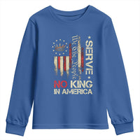 Funny We The People Serve No King In American Youth Sweatshirt Vintage Betsy Ross Flag - Wonder Print Shop
