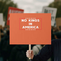 No Kings In America Protest Sign Stars Stripes - Wonder Print Shop