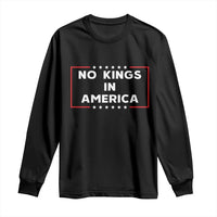 No Kings In America Long Sleeve Shirt Stars Stripes - Wonder Print Shop