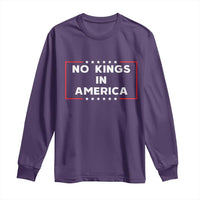 No Kings In America Long Sleeve Shirt Stars Stripes - Wonder Print Shop