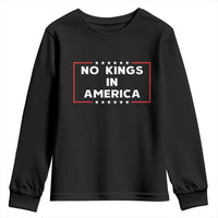 No Kings In America Youth Sweatshirt Stars Stripes - Wonder Print Shop