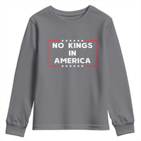 No Kings In America Youth Sweatshirt Stars Stripes - Wonder Print Shop
