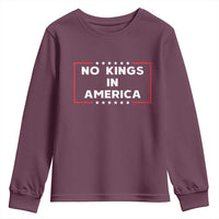 No Kings In America Youth Sweatshirt Stars Stripes - Wonder Print Shop