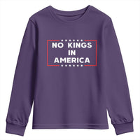 No Kings In America Youth Sweatshirt Stars Stripes - Wonder Print Shop