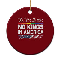 No Kings In America We The People Ceramic Ornament LGBTQ Pride American Flag Political - Wonder Print Shop
